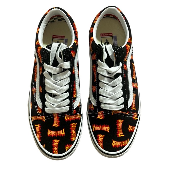 Vans x Thrasher Old Skool M8 W9.5 Skater Streetwear Punk 90s Retro Sneaker Shoes - Picture 2 of 7